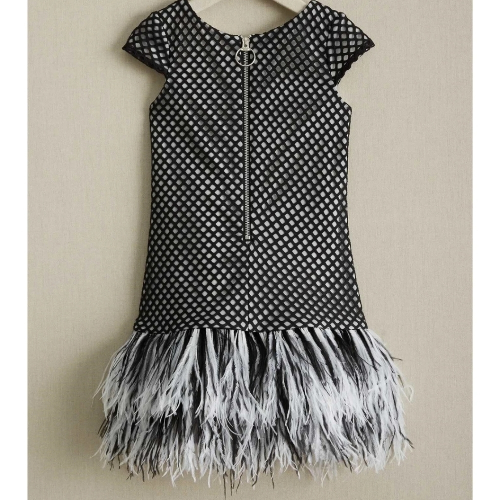 Chasing fireflies feather party dress 4 5 8 10 16 - Picture 12 of 17